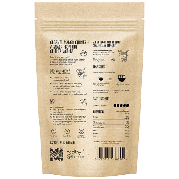 Freeze-dried Organic Mango Chunks