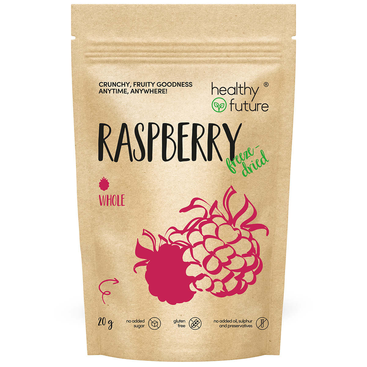 Freeze Dried Raspberry Whole 20g
