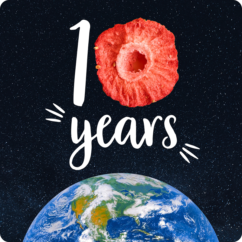 10 years, Helthy Future, Freeze Dried Fruits