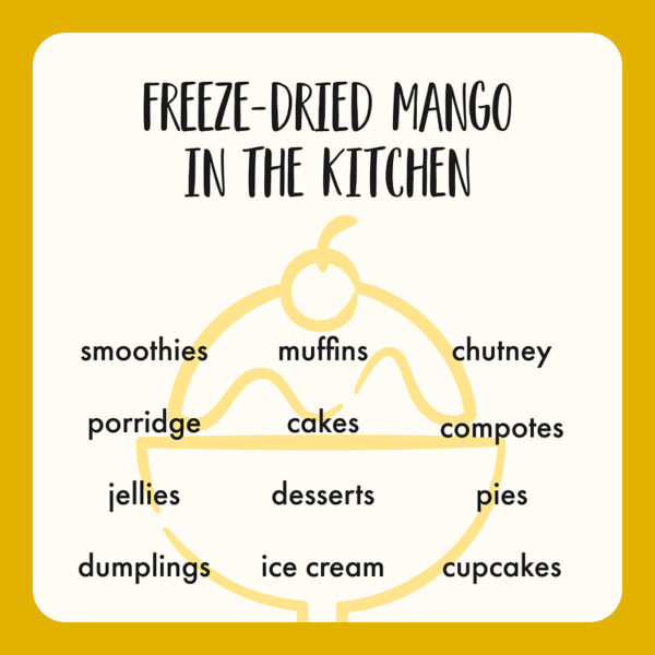 Freeze Dried Organic Mango Chunks - Image 8